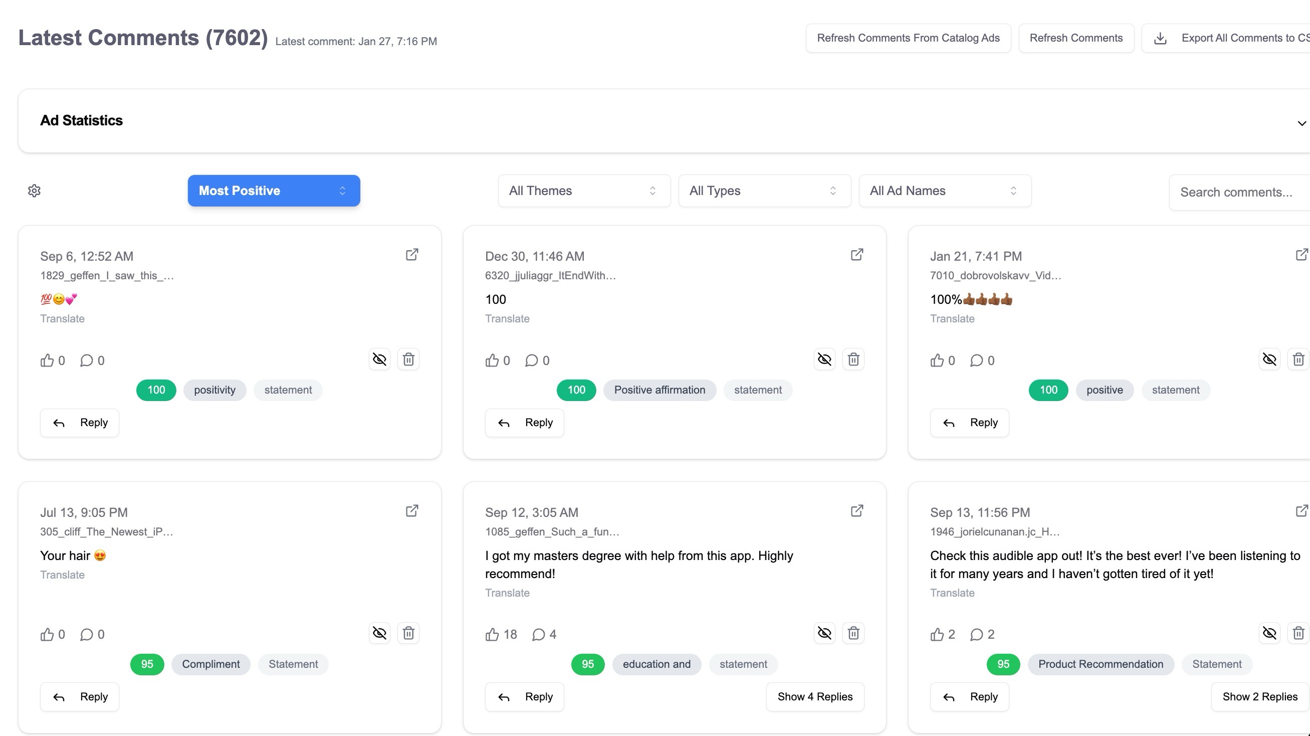 Comment Management