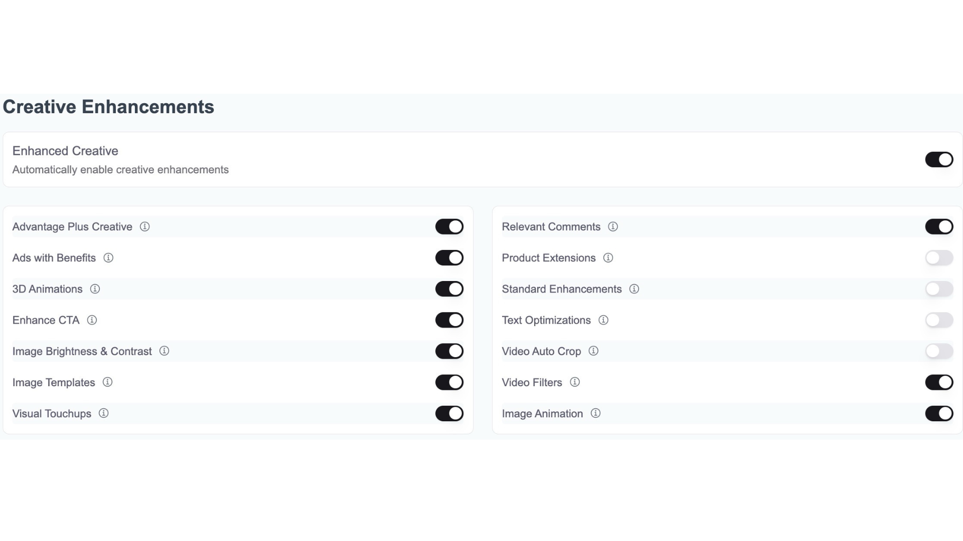 Enhancement Settings