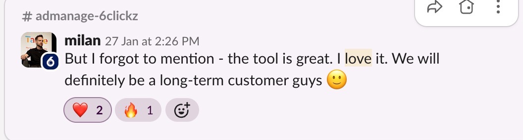 6Clicks Testimonial